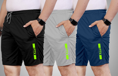 FTX Solid Men Multicolor Sports Shorts