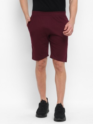 Ap'pulse Solid Men Maroon Sports Shorts