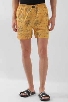 PETER ENGLAND Printed Men Yellow Regular Shorts
