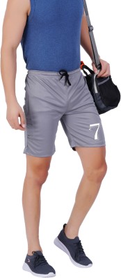 Teeglee Printed Men Grey Sports Shorts