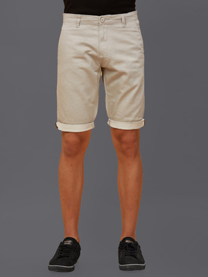 bEEVEE Solid Men Beige Regular Shorts