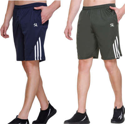 Basis Solid Men Multicolor Regular Shorts