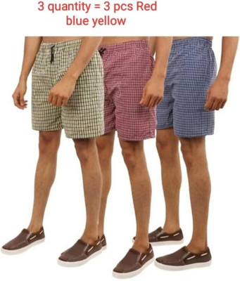 MASSIVE ENTERPRISES Checkered Men Multicolor Bermuda Shorts