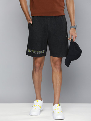 HRX by Hrithik Roshan Self Design Men Grey Regular Shorts