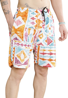 Rahi Trendz Printed Men Multicolor Beach Shorts