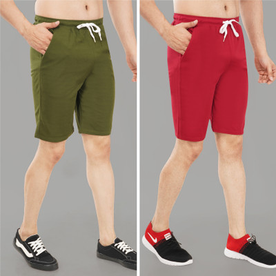 Al-Hudooms Solid Men Multicolor Regular Shorts