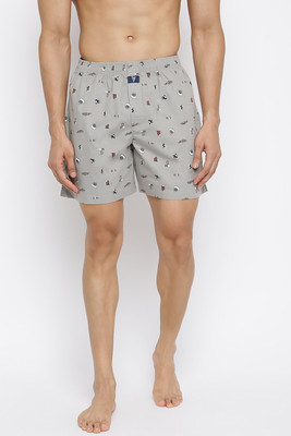 VAN HEUSEN Printed Men Grey Boxer Shorts