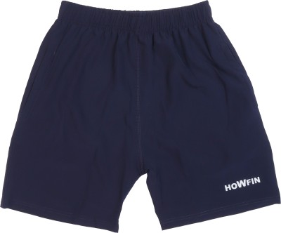 HOWFIN Solid, Printed Men Blue Regular Shorts