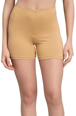 Body Figure Solid Women Beige Cycling Shorts, Gym Shorts, Running Shorts, Sports Shorts, Casual Shorts