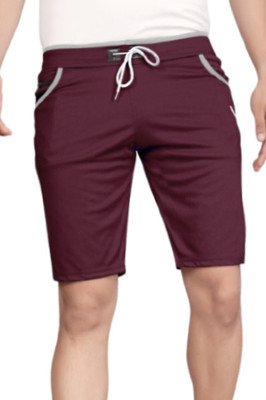 DARSHAN CREATION Solid Men Maroon Casual Shorts