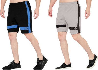 OORA TREND Mesh Men Dark Blue, Grey Sports Shorts