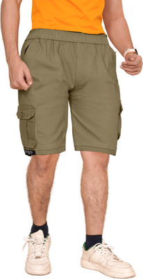 BFFASHIION Solid Men Beige Regular Shorts