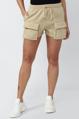 FOREVER 21 Solid Women Brown Regular Shorts