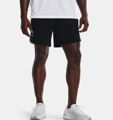 UNDER ARMOUR Solid Men Black Running Shorts