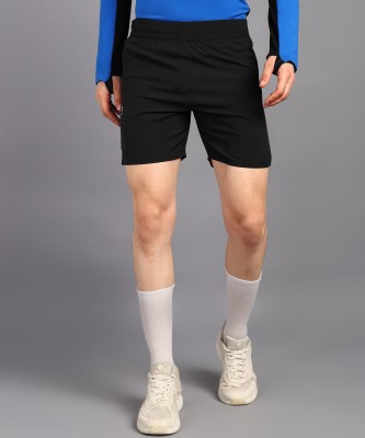 Lemona Solid Men Black Sports Shorts, Gym Shorts, Regular Shorts, Running Shorts, Boxer Shorts