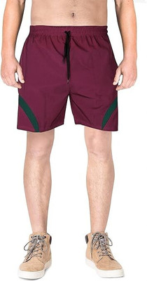 PICSTAR Self Design Men Maroon Gym Shorts