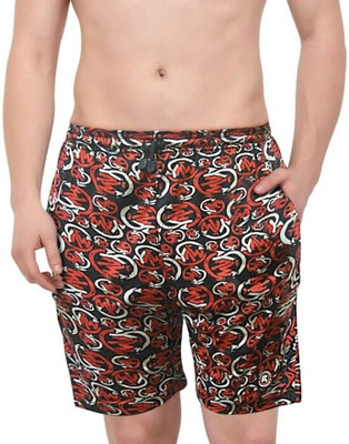 LS MODA Graphic Print Men Multicolor Bermuda Shorts