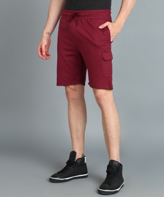 Urbano Fashion Solid Men Red Regular Shorts