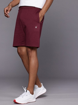 HRX by Hrithik Roshan Self Design Men Maroon Regular Shorts