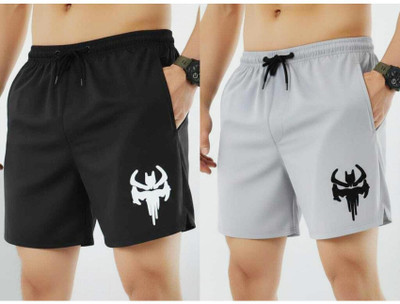 jocker Self Design Men Grey, Black Boxer Shorts, Gym Shorts, Night Shorts, Sports Shorts, Hotpants