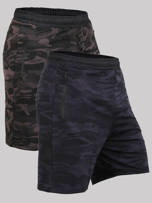 Kyk Self Design Men Multicolor Compression Shorts