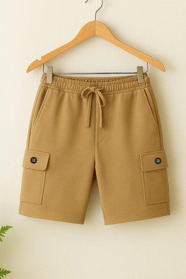 TYRELL Solid Men Brown Cargo Shorts