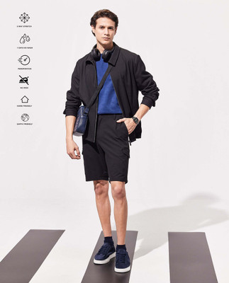 RARE RABBIT Solid Men Black Regular Shorts