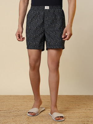 SLEEPZ BY RAYMOND Printed Men Black Boxer Shorts