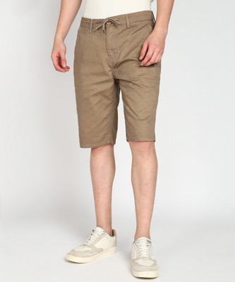 defacto Solid Men Brown Casual Shorts