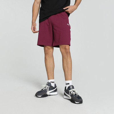 PUMA Solid Men Red Basic Shorts