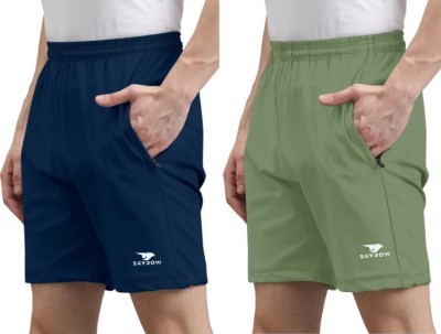 skyrow Solid Men Multicolor Basic Shorts