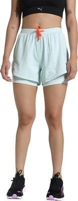 PUMA Solid Women Blue Sports Shorts