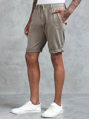 bEEVEE Solid Men Grey Casual Shorts