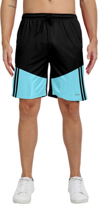 FTX Color Block Men Black Sports Shorts