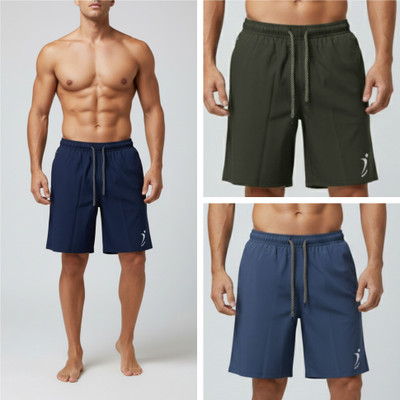 VibePulse Printed Men Blue, Green, Light Blue Regular Shorts