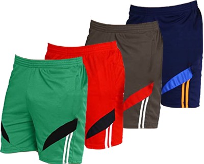 OORA Solid Men Green, Red, Brown, Dark Blue Sports Shorts