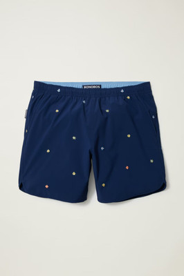 BALHARIS Geometric Print Men Blue Basic Shorts