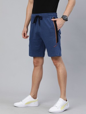 The Indian Garage Co. Solid Men Blue Casual Shorts