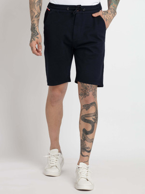 Status Quo Solid Men Blue Regular Shorts
