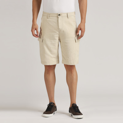 Pepe Jeans Solid Men White Cargo Shorts