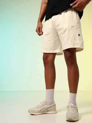 HRX by Hrithik Roshan Solid Men White Regular Shorts