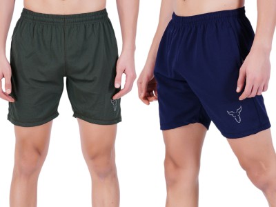 HUNTERMEN Solid Men Black Regular Shorts