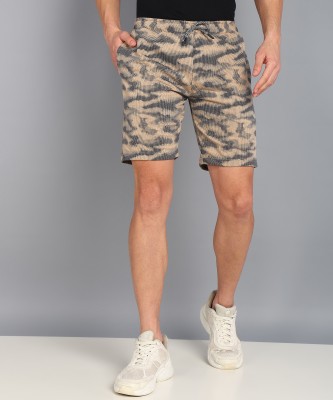 METRONAUT Men's Printred Regular Short Printed Men Beige Regular Shorts