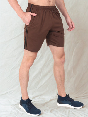 Zeffit Striped Men Brown Bermuda Shorts