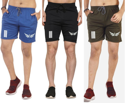 ASR Solid Men Multicolor Regular Shorts