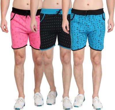 3SIX5 Printed Men Multicolor Sports Shorts