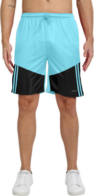 FTX Color Block Men Light Blue Sports Shorts