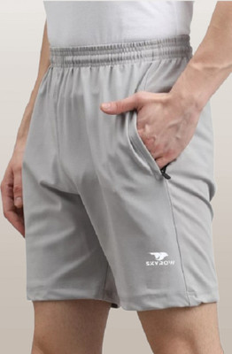 skyrow Printed Men Grey Regular Shorts