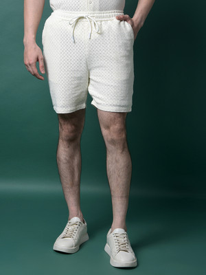 CRIMSOUNE CLUB Self Design Men Yellow Regular Shorts