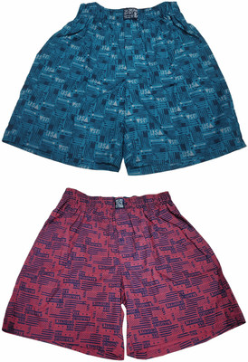JOCKEY Printed Men Blue, Red Night Shorts